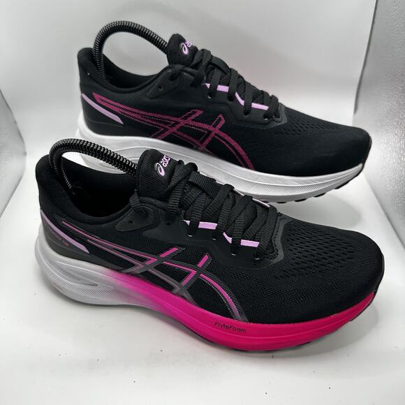 Asics GT-1000 13 ‘Black/Pink Glo’ Women’s Running Athletic Shoe Size 8 - Picture 2 of 8